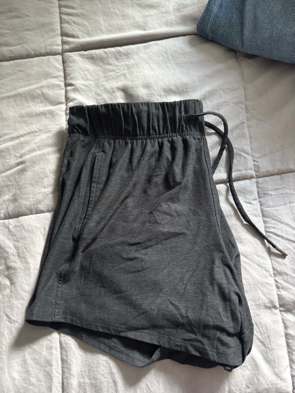 High-Waist Black Women's Lounge Shorts
